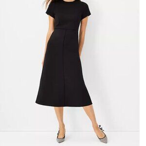 Ann Taylor The Midi Flare Dress in Double Knit